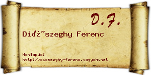 Diószeghy Ferenc névjegykártya